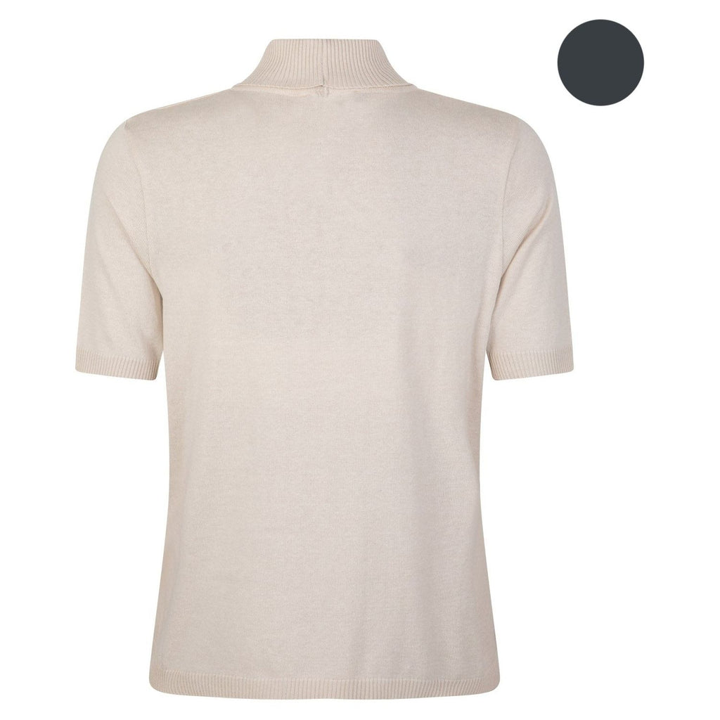 Knit Rolli with short sleeves antra(black) - Evolve Fashion