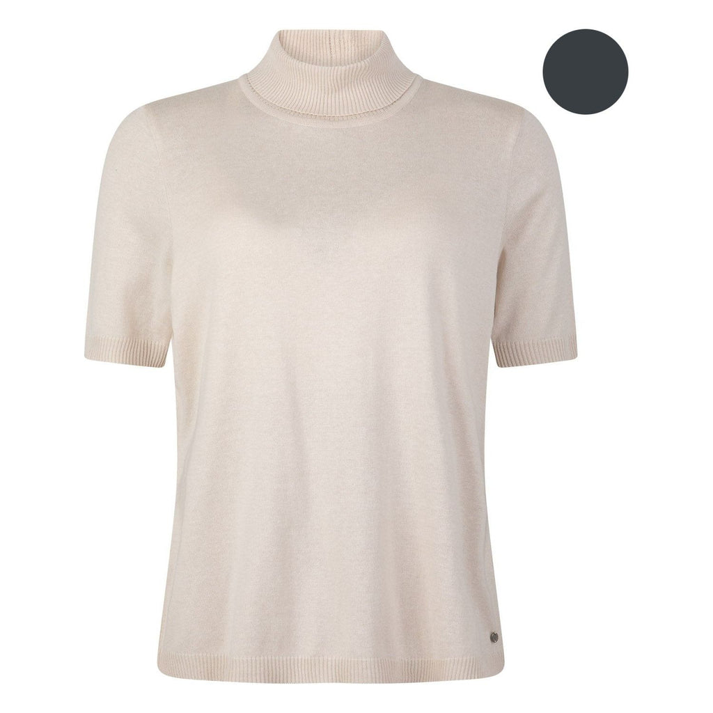 Knit Rolli with short sleeves antra(black) - Evolve Fashion