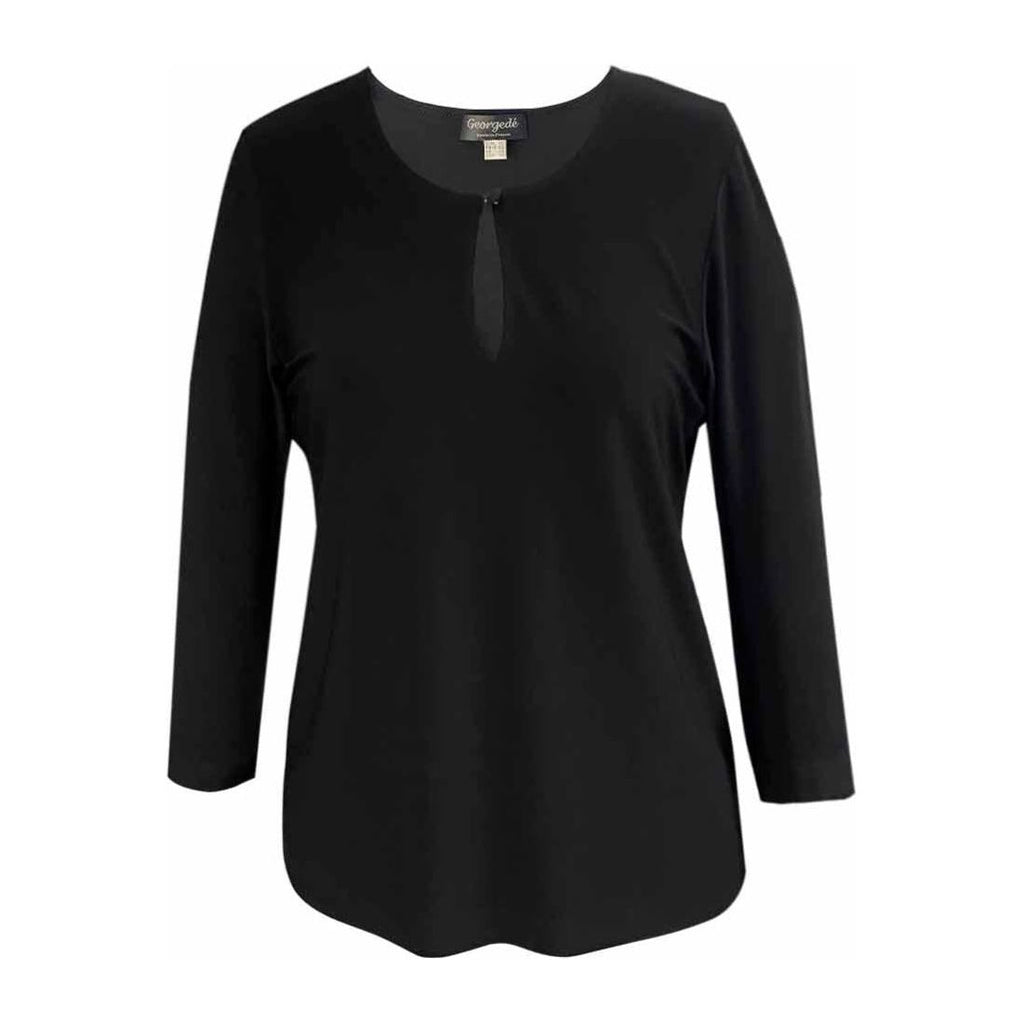 Shirt 3/4 mouw loop zwart - Evolve Fashion