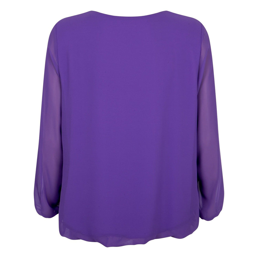 Shirt chiffon violet - Evolve Fashion