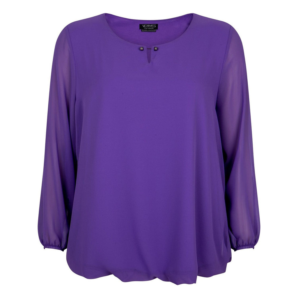 Shirt chiffon violet - Evolve Fashion