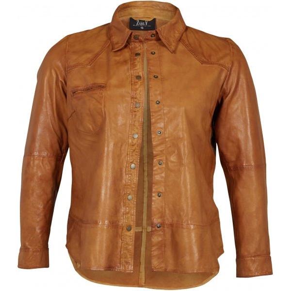Shirt Leather MILA Caramel - Evolve Fashion