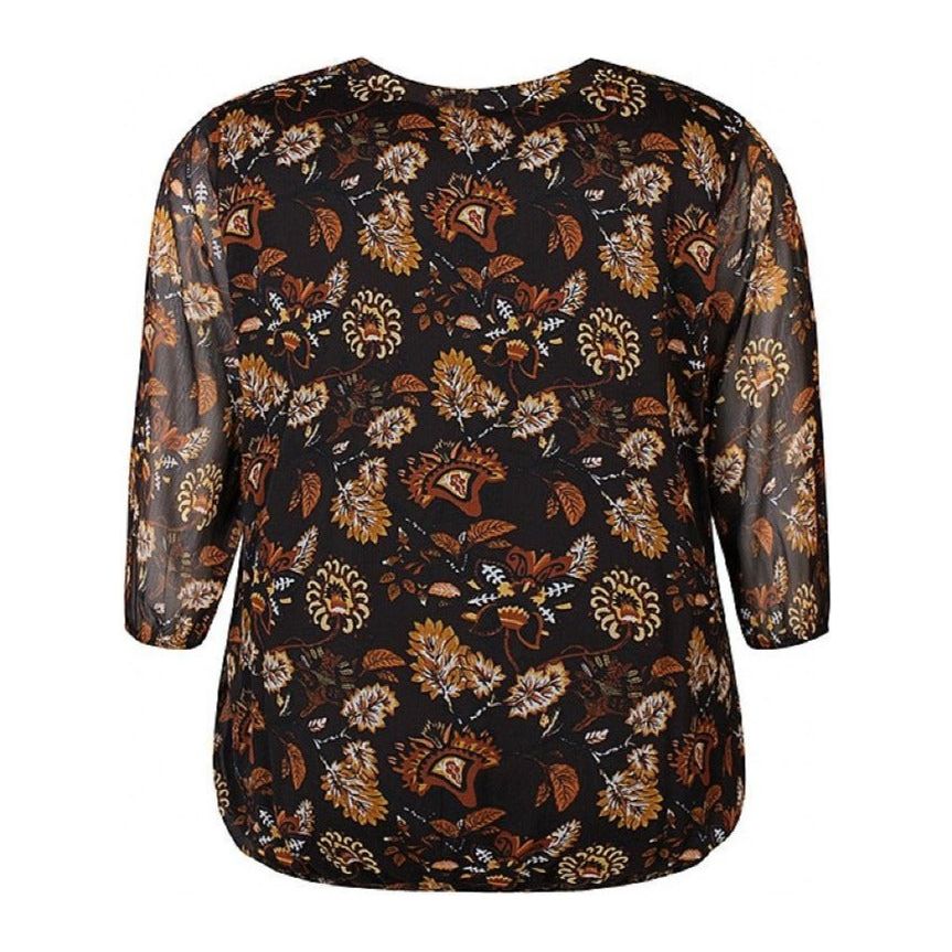 Shirt MELODIE print brown - Evolve Fashion