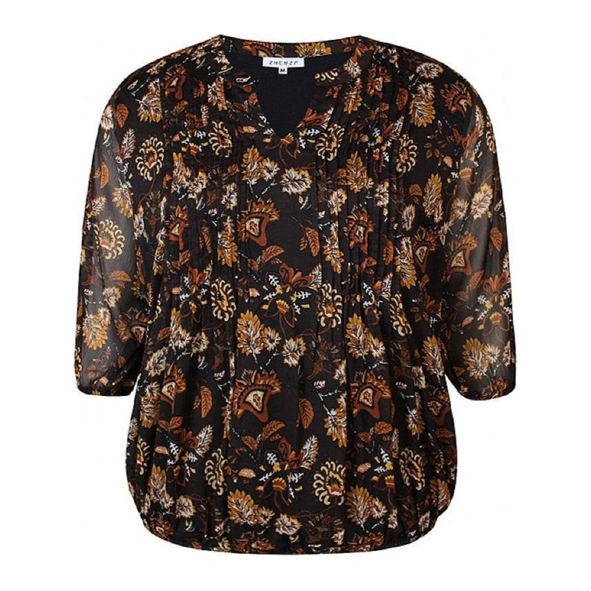 Shirt MELODIE print brown - Evolve Fashion
