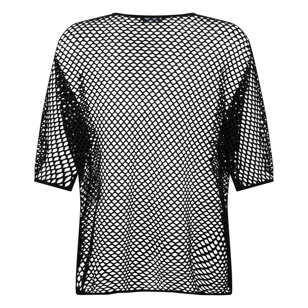 Shirt Oversized fishnet zwart - Evolve Fashion