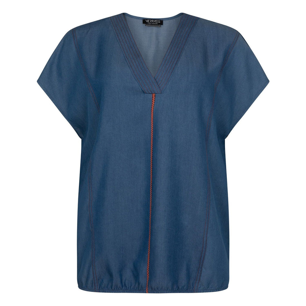 Shirt tencel indigo - Evolve Fashion
