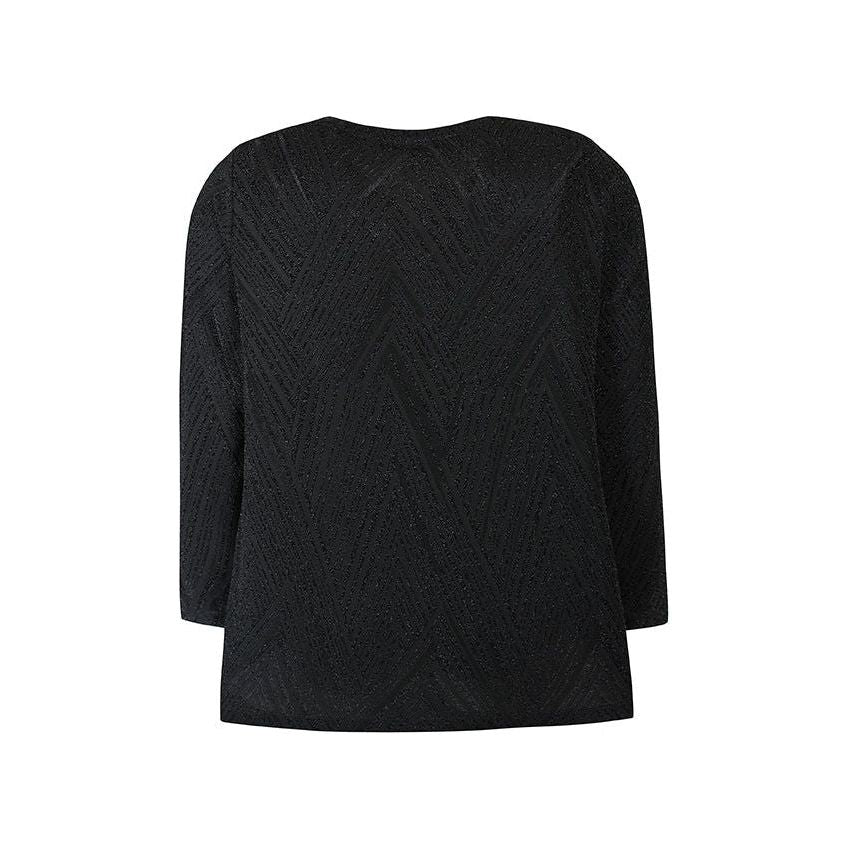 Shirt V festive ASPEN zwart - Evolve Fashion