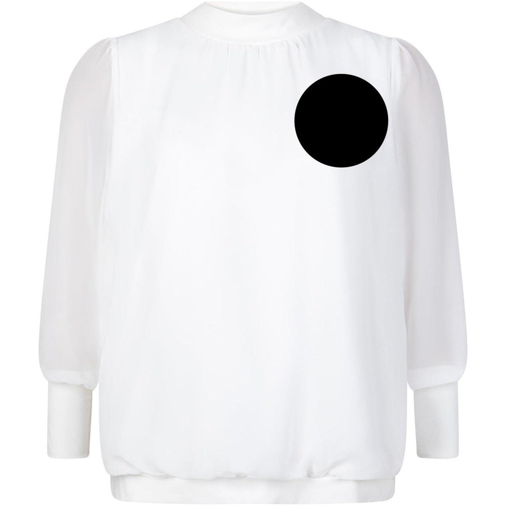 Shirtblouse transparante mouw zwart - Evolve Fashion