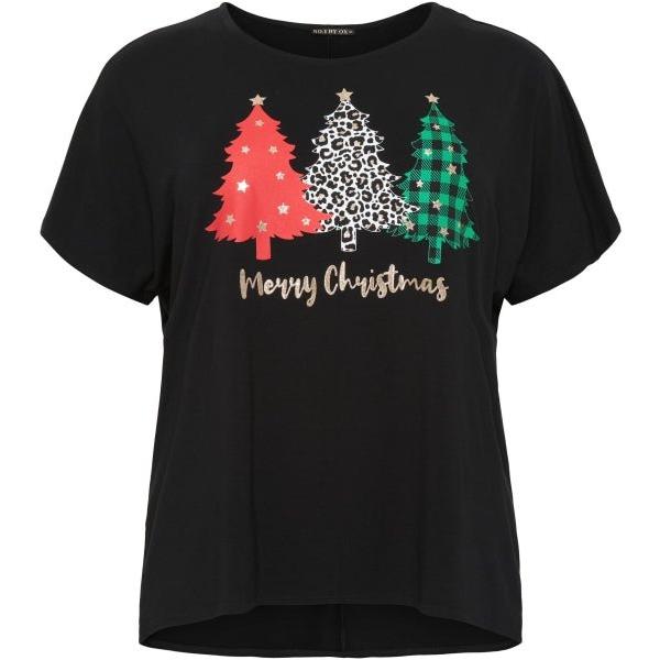 T-shirt Christmas Trees black - Evolve Fashion