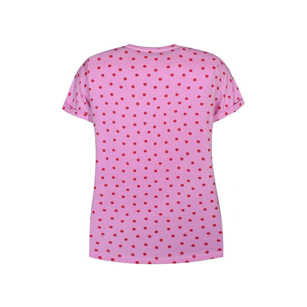 T-shirt Dots Cyclamen pink - Evolve Fashion