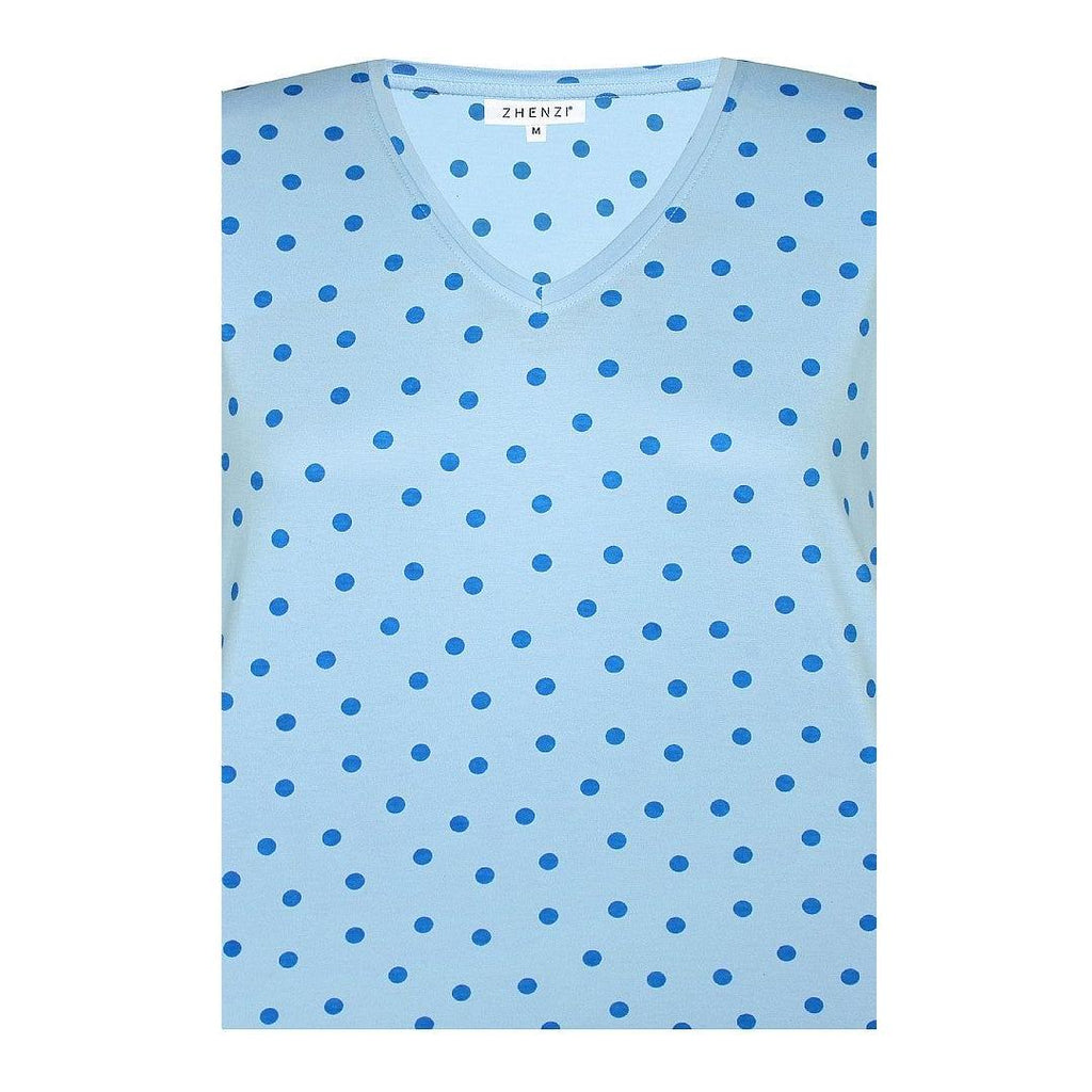 T-shirt Dots Powder Blue - Evolve Fashion