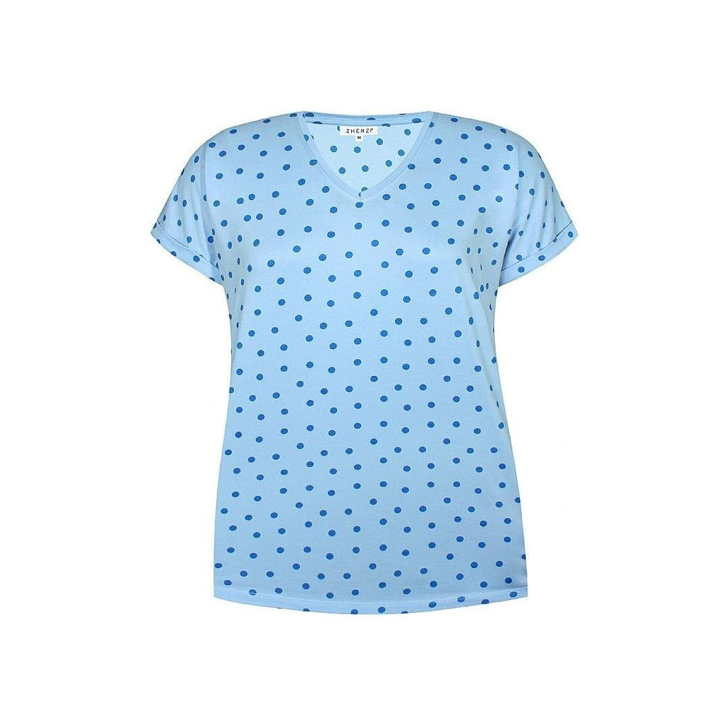 T-shirt Dots Powder Blue - Evolve Fashion