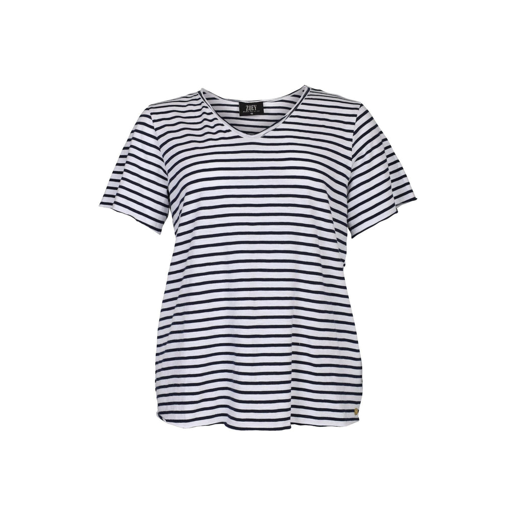 T-shirt NORAH stripes navy - Evolve Fashion