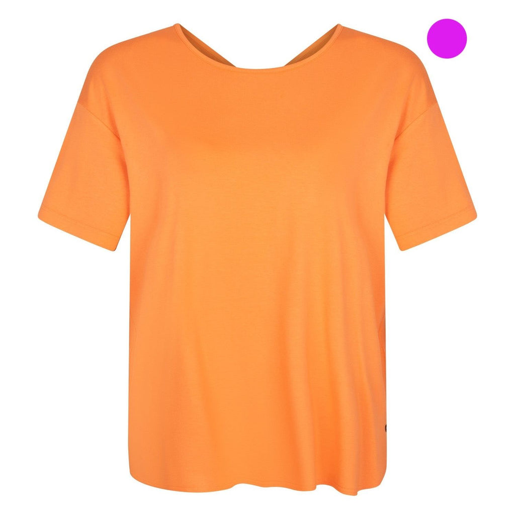 T-shirt rugdetail fuchsia - Evolve Fashion