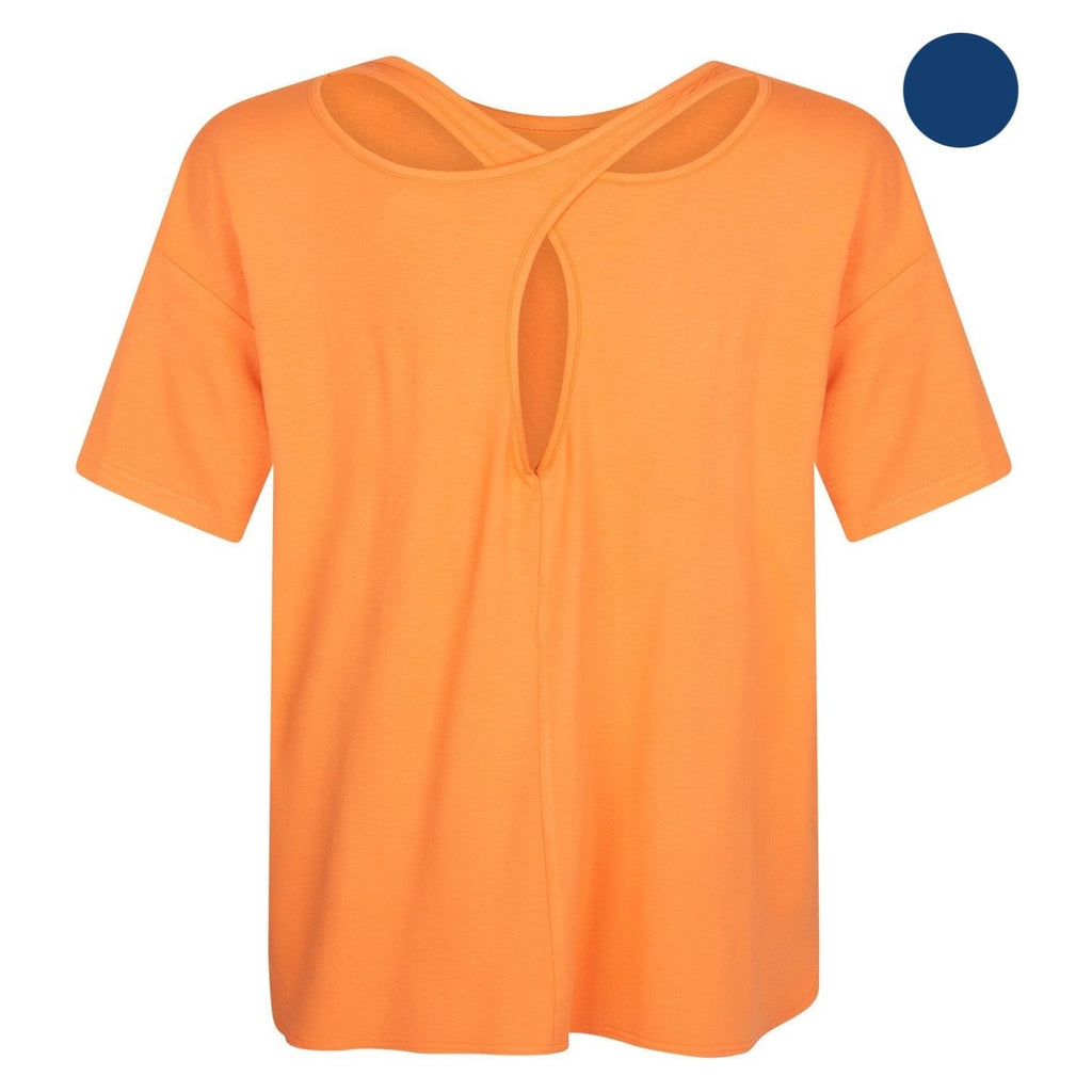 T-shirt rugdetail marine - Evolve Fashion