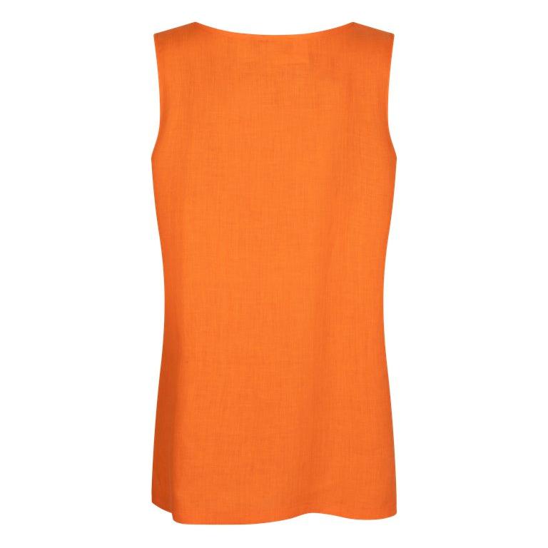 Top linnen oranje - Evolve Fashion