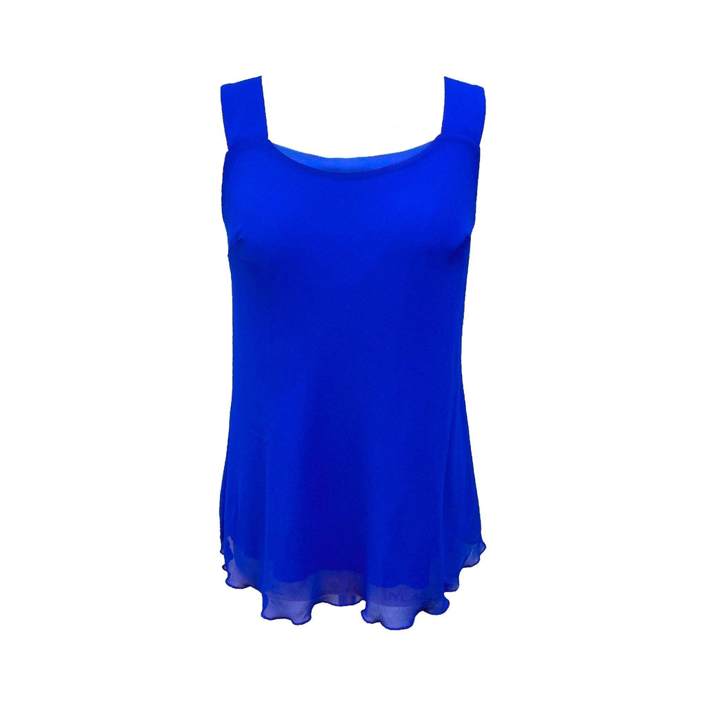 Top ORNELLA chiffon electric blue - Evolve Fashion