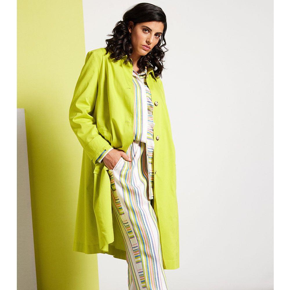 Trench Coat cotton stretch lime - Evolve Fashion