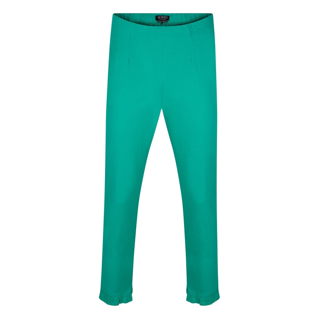 Trousers 7/8 cotton stretch Emerald - Evolve Fashion