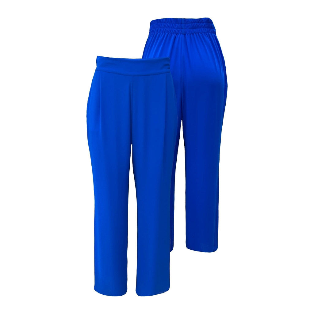 Trousers RIGA chiffon electric blue - Evolve Fashion