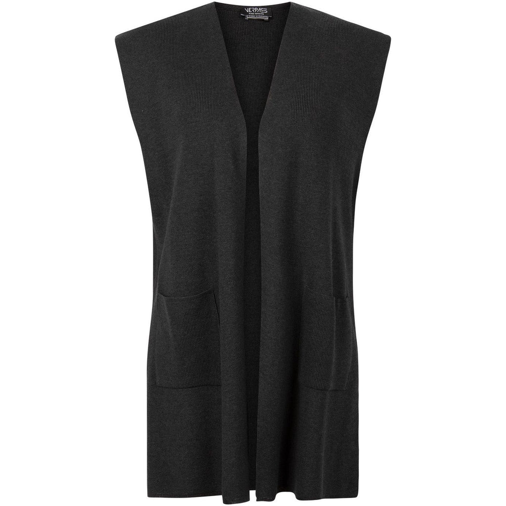Vest knit antra/zwart - Evolve Fashion